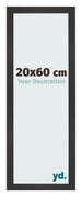 Fotolijst 20x60 cm Zwart Mat MDF Bologna Voorzijde Maat | Yourdecoration.nl