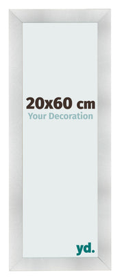 Fotolijst 20x60cm Aluminium Geborsteld MDF Pisa Voorzijde Maat | Yourdecoration.nl