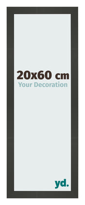 Fotolijst 20x60cm Antraciet MDF Bologna Voorzijde Maat | Yourdecoration.nl
