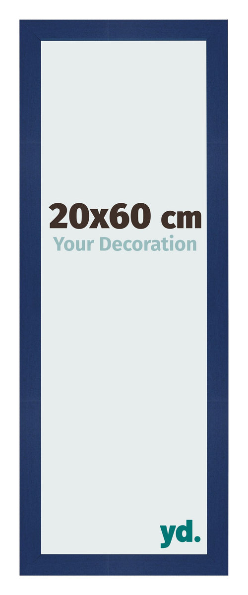 Fotolijst 20x60cm Donkerblauw Geveegd MDF Bologna Voorzijde Maat | Yourdecoration.nl