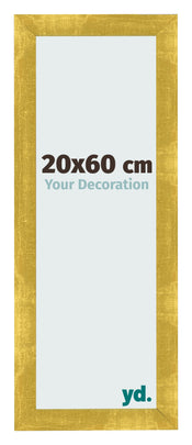 Fotolijst 20x60cm Goud Vintage MDF Pisa Voorzijde Maat | Yourdecoration.nl