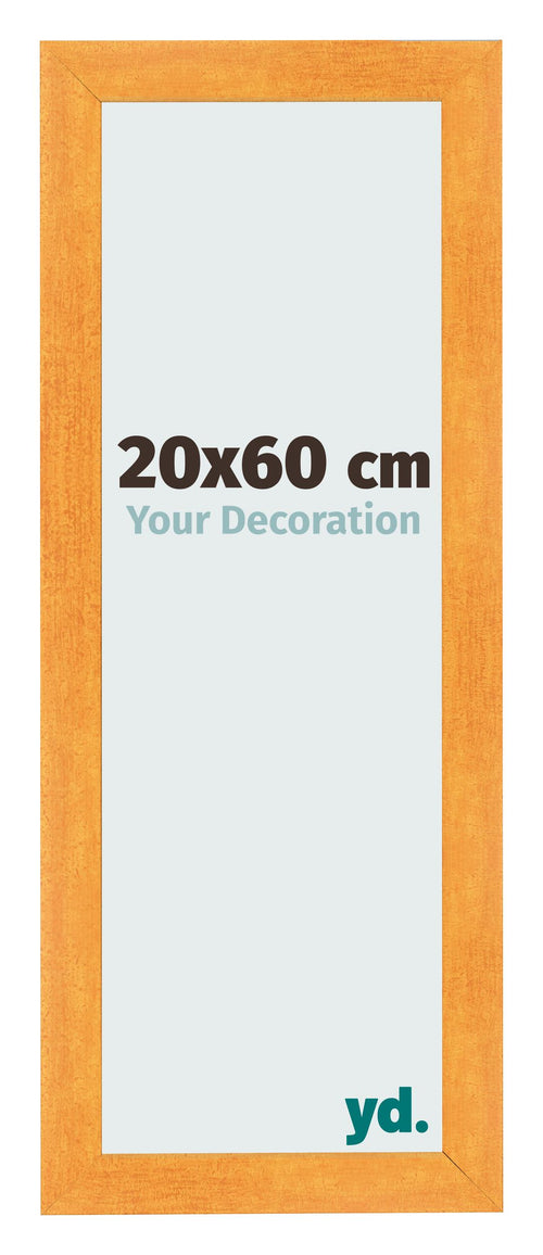 Fotolijst 20x60cm Oranje MDF Pisa Voorzijde Maat | Yourdecoration.nl