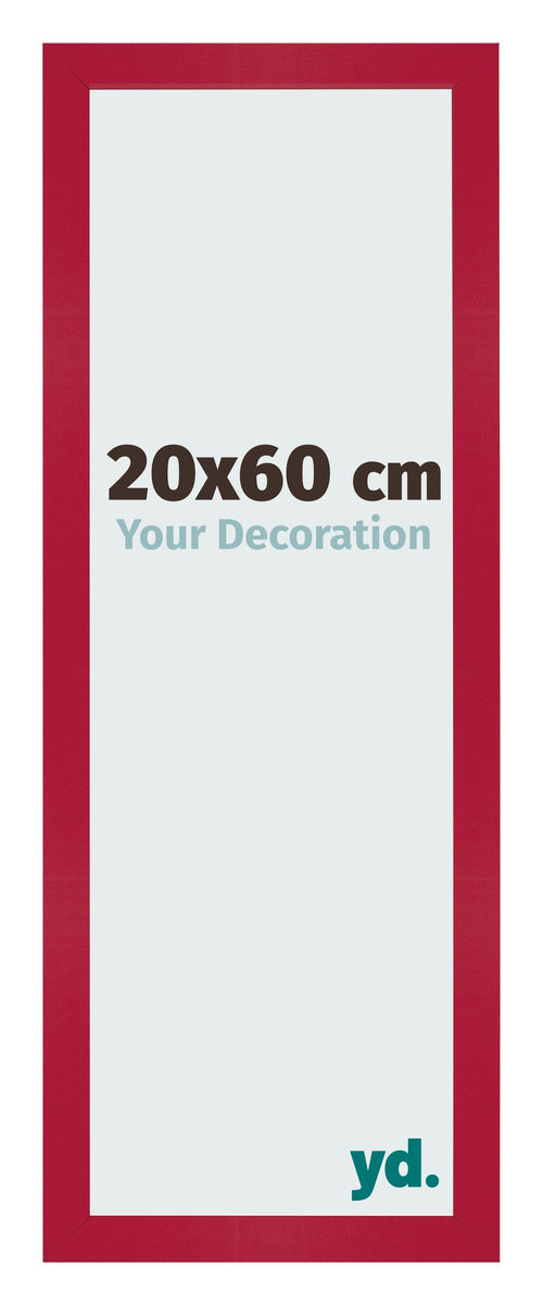 Fotolijst 20x60cm Rood MDF Bologna Voorzijde Maat | Yourdecoration.nl