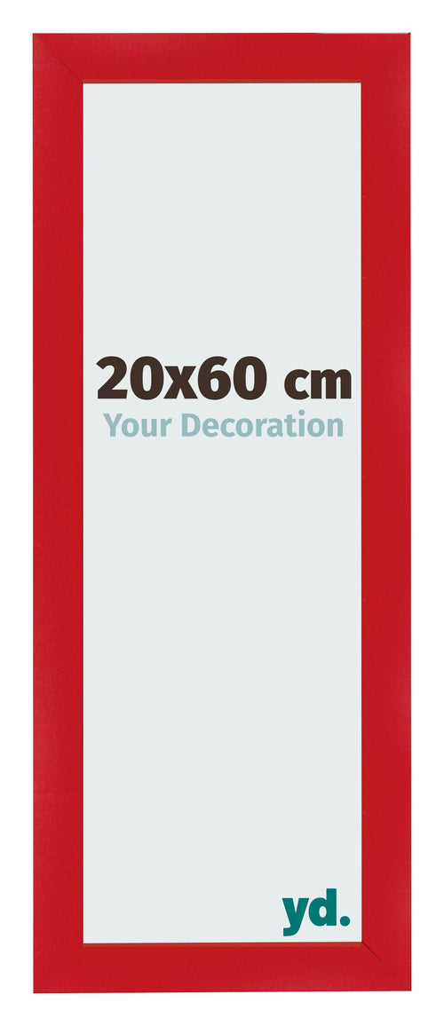 Fotolijst 20x60cm Rood MDF Pisa Voorzijde Maat | Yourdecoration.nl