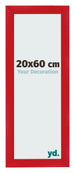 Fotolijst 20x60cm Rood MDF Pisa Voorzijde Maat | Yourdecoration.nl