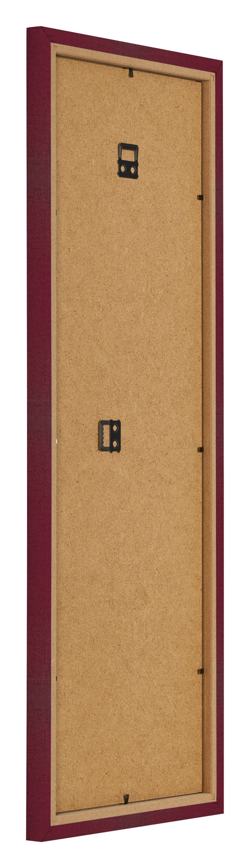 Fotolijst 20x60cm Wijnrood Geveegd MDF Bologna Achterzijde Schuin | Yourdecoration.nl