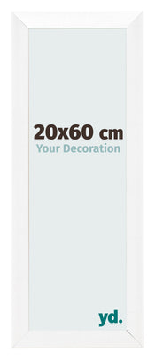 Fotolijst 20x60cm Wit Hoogglans MDF Pisa Voorzijde Maat | Yourdecoration.nl