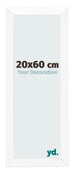 Fotolijst 20x60cm Wit Mat MDF Pisa Voorzijde Maat | Yourdecoration.nl