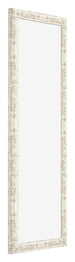 Fotolijst 20x60cm Wit Vintage MDF Bologna Voorzijde Schuin | Yourdecoration.nl