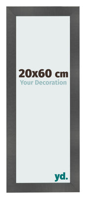 Fotolijst 20x60cm Zwart Mat MDF Pisa Voorzijde Maat | Yourdecoration.nl
