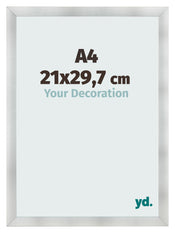 Fotolijst 21x29 7cm A4 Aluminium Geborsteld MDF Pisa Voorzijde Maat | Yourdecoration.nl