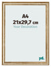 Fotolijst 21x29 7cm A4 Goud Antiek MDF Lazio Voorzijde Maat | Yourdecoration.nl