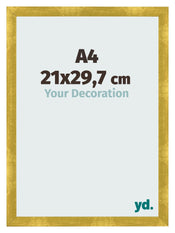 Fotolijst 21x29 7cm A4 Goud Vintage MDF Pisa Voorzijde Maat | Yourdecoration.nl