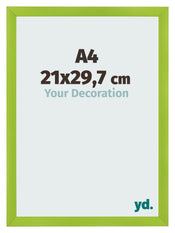 Fotolijst 21x29 7cm A4 Groen MDF Pisa Voorzijde Maat | Yourdecoration.nl