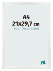 Fotolijst 21x29 7cm A4 Wit Hoogglans MDF Pisa Voorzijde Maat | Yourdecoration.nl
