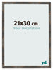 Fotolijst 21x30 cm Geoxideerd Metaal MDF Bologna Voorzijde Maat | Yourdecoration.nl
