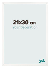 Fotolijst 21x30 cm Wit Hoogglans MDF Bologna Voorzijde Maat | Yourdecoration.nl