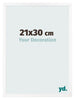 Fotolijst 21x30 cm Wit Mat MDF Bologna Voorzijde Maat | Yourdecoration.nl
