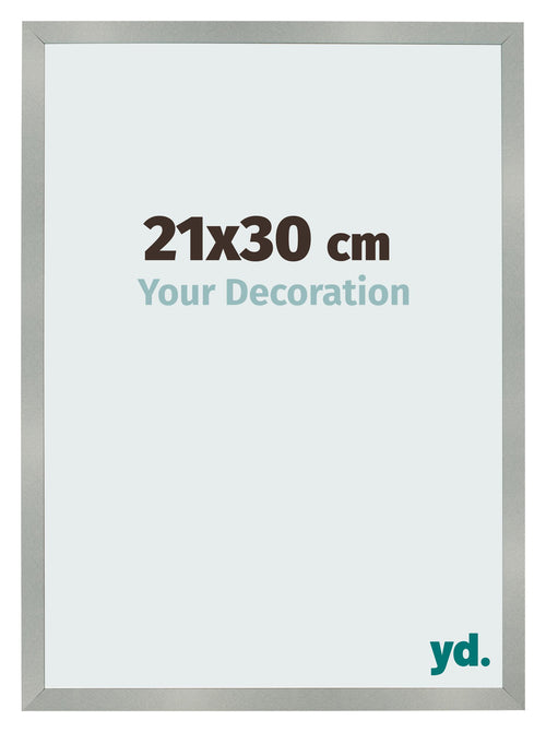 Fotolijst 21x30cm Aluminium Geborsteld MDF Bologna Voorzijde Maat | Yourdecoration.nl
