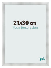 Fotolijst 21x30cm Aluminium Geborsteld MDF Pisa Voorzijde Maat | Yourdecoration.nl