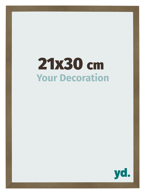 Fotolijst 21x30cm Brons Decor MDF Bologna Voorzijde Maat | Yourdecoration.nl
