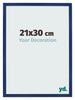 Fotolijst 21x30cm Donkerblauw Geveegd MDF Bologna Voorzijde Maat | Yourdecoration.nl