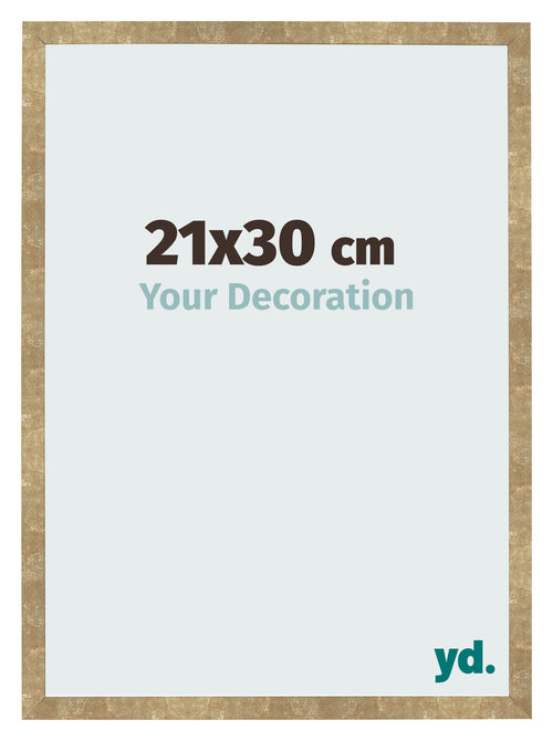 Fotolijst 21x30cm Goud Antiek MDF Bologna Voorzijde Maat | Yourdecoration.nl