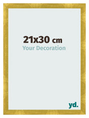 Fotolijst 21x30cm Goud Vintage MDF Pisa Voorzijde Maat | Yourdecoration.nl