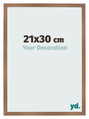 Fotolijst 21x30cm Koper Decor MDF Bologna Voorzijde Maat | Yourdecoration.nl