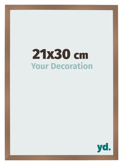 Fotolijst 21x30cm Koper Decor MDF Bologna Voorzijde Maat | Yourdecoration.nl