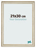 Fotolijst 21x30cm Metaalglans MDF Lazio Voorzijde Maat | Yourdecoration.nl
