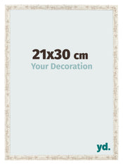 Fotolijst 21x30cm Wit Vintage MDF Bologna Voorzijde Maat | Yourdecoration.nl