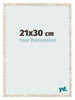 Fotolijst 21x30cm Wit Vintage MDF Bologna Voorzijde Maat | Yourdecoration.nl