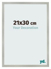 Fotolijst 21x30cm Zilver Mat MDF Bologna Voorzijde Maat | Yourdecoration.nl