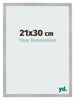 Fotolijst 21x30cm Zilver Mat MDF Bologna Voorzijde Maat | Yourdecoration.nl