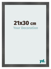 Fotolijst 21x30cm Zwart Mat MDF Pisa Voorzijde Maat | Yourdecoration.nl