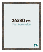 Fotolijst 24x30 cm Geoxideerd Metaal MDF Bologna Voorzijde Maat | Yourdecoration.nl