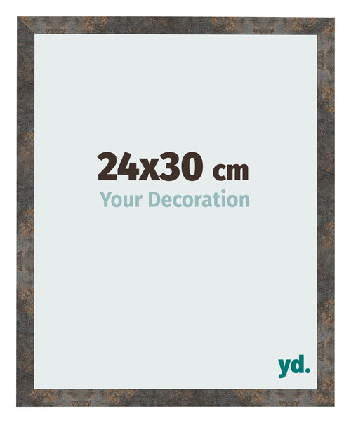 Fotolijst 24x30 cm Geoxideerd Metaal MDF Bologna Voorzijde Maat | Yourdecoration.nl