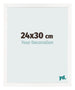 Fotolijst 24x30 cm Wit Hoogglans MDF Bologna Voorzijde Maat | Yourdecoration.nl
