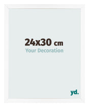 Fotolijst 24x30 cm Wit Mat MDF Bologna Voorzijde Maat | Yourdecoration.nl