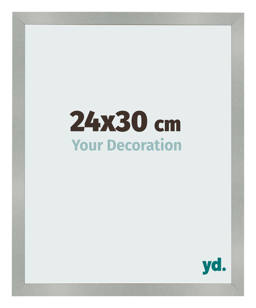 Fotolijst 24x30cm Aluminium Geborsteld MDF Bologna Voorzijde Maat | Yourdecoration.nl