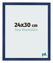 Fotolijst 24x30cm Donkerblauw Geveegd MDF Bologna Voorzijde Maat | Yourdecoration.nl