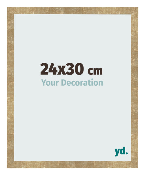 Fotolijst 24x30cm Goud Antiek MDF Bologna Voorzijde Maat | Yourdecoration.nl