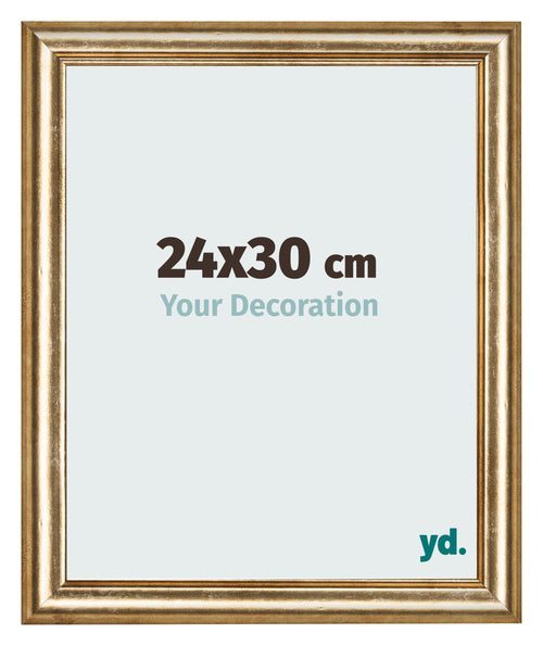Fotolijst 24x30cm Goud Antiek MDF Lazio Voorzijde Maat | Yourdecoration.nl