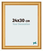 Fotolijst 24x30cm Goud Mat MDF Lazio Voorzijde Maat | Yourdecoration.nl