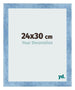 Fotolijst 24x30cm Helder Blauw Geveegd MDF Pisa Voorzijde Maat | Yourdecoration.nl