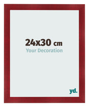 Fotolijst 24x30cm Wijnrood Geveegd MDF Pisa Voorzijde Maat | Yourdecoration.nl