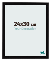 Fotolijst 24x30cm Zwart Hoogglans MDF Bologna Voorzijde Maat | Yourdecoration.nl