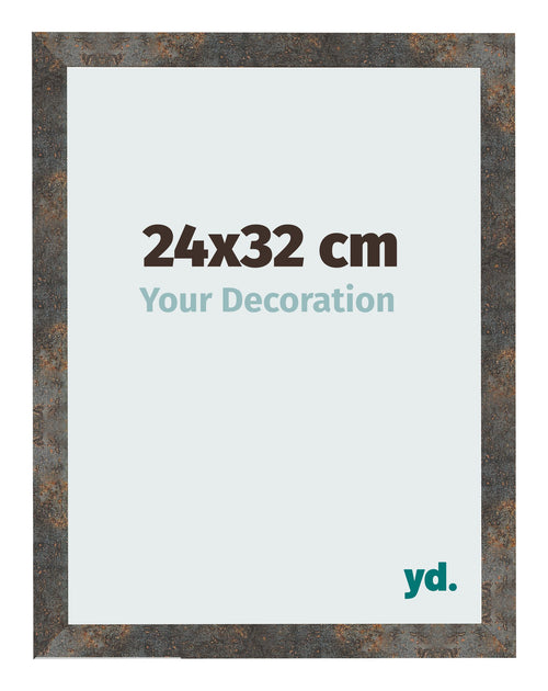 Fotolijst 24x32 cm Geoxideerd Metaal MDF Bologna Voorzijde Maat | Yourdecoration.nl