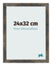 Fotolijst 24x32 cm Geoxideerd Metaal MDF Bologna Voorzijde Maat | Yourdecoration.nl